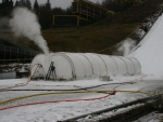 Vorbereitungen des FIS-Weltpokals im Skispringen in Harrachov